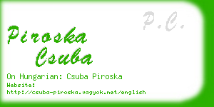 piroska csuba business card